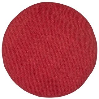 Safavieh Hand loomed Natural Fiber Red Jute Rug (4' Round) Safavieh Round/Oval/Square