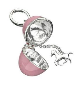 secret treasure pink pony egg charm by molly brown london ltd