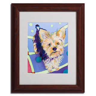 Pat Saunders White 'Claire' Vertical Framed Matted Art Trademark Fine Art Canvas
