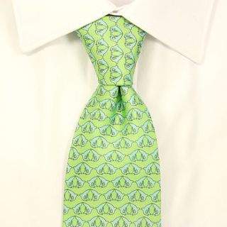 men's reef shark handmade silk tie by reef knots