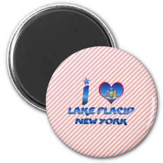 I love Lake Placid, New York Fridge Magnets