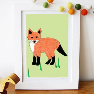 fox cub art print by superfumi