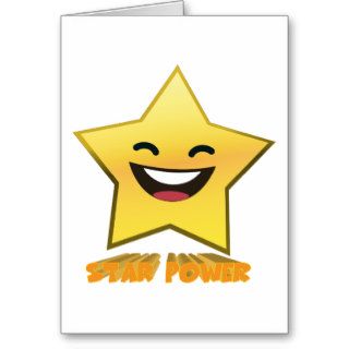 Cute Laughing Smiling Star Power Card