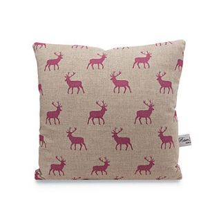 pink stag cushion by rawxclusive