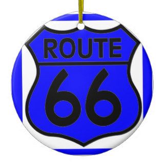 Route 66 Blue Customize it Christmas Ornaments