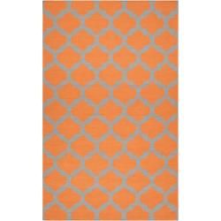 Hand woven Orange Caroni Wool Rug (3'6 x 5'6) 3x5   4x6 Rugs