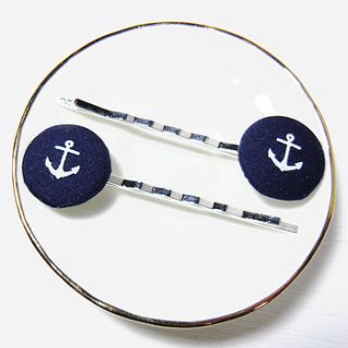 anchor fabric hair clips by kaela mills