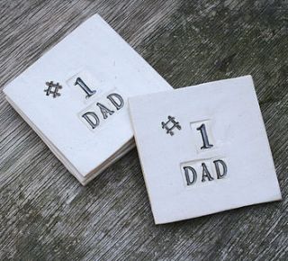 'number one dad' ceramic coaster by juliet reeves designs