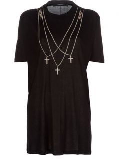 Givenchy Cross Necklace Print T shirt