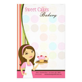 Stationery   Bakery Brunette Baker Cup Cakes Baker