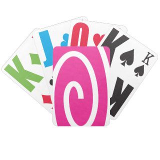 Pink with white swirl Low Vision Deck Of Cards