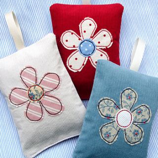 sale set of five flower lavender bags by jenny arnott cards & gifts