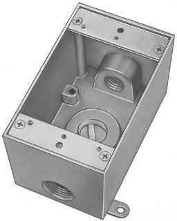 Red Dot IH3 2 LM Device Outlet Box, 1 Gang, 3 Hub, 2 13/16 Inch Width by 2 Inch Depth by 4 9/16 Inch Height, Silver   Electrical Outlet Boxes  