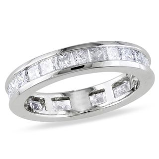 Miadora 14k White Gold 2ct TDW Diamond Eternity Ring (G H, SI1 SI2) Miadora Women's Wedding Bands