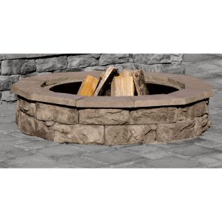 Natural Concrete Products Outdoor Firepit — Natural Stone Look, Fossil Brown, Model# FSFPB  Firepits   Patio Heaters