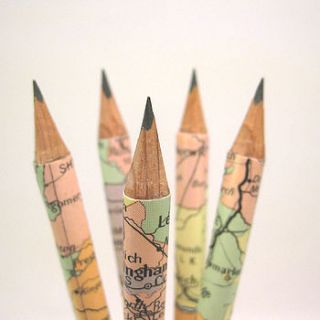 personalised map of the uk pencils by six0six design