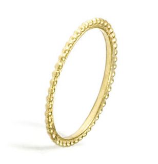 single skinny stacking ring in gold by alison macleod
