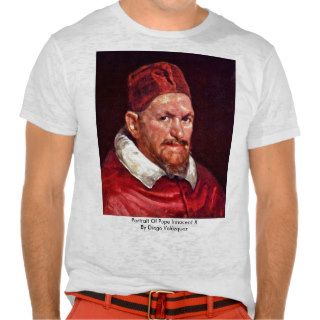 Portrait Of Pope Innocent X By Diego Velázquez Tshirts
