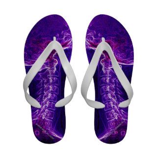 Purple/Fushia C spine flip flops