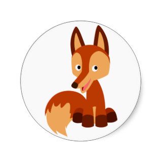 Cute Cunning Cartoon Fox Sticker