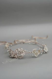 agnes floral crown by glass oyster