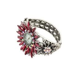 Shihao Women's Gorgeous Red Flower White Dial Bracelet Watch Women's More Brands Watches