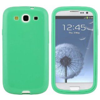 CommonByte Teal Green TPU Wrap Up Case Built in Protector For Samsung Galaxy S III S3 i9300 Cell Phones & Accessories
