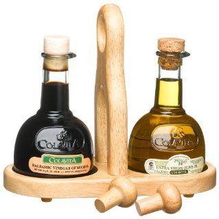 Colavita Extra Virgin Olive Oil and Balsamic Vinegar Cruet Sets (Pack of 3)  Grocery & Gourmet Food
