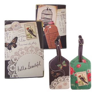 'vintage inspired' luggage travel range by this is pretty