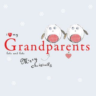 handmade robin grandparents christmas card by laura sherratt designs