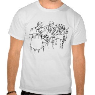 Bass Player Band Outline Bluegrass Tee Shirts