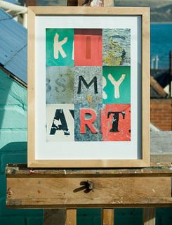 'kiss my art' limited edition print by alphabet coast