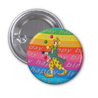 Clown Juggler   Happy Birthday Pins