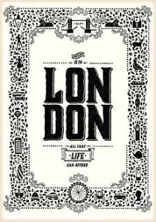 london decorative border illustrated print by great little place