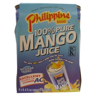 Philippine 100% Pure Mango Juice 8.4 oz 4 ct