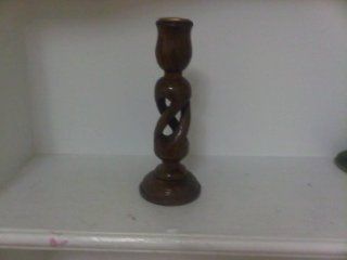 Candlestick Antique Rope Design Wood Carvings Handcrafted Candle holder   Wooden Taper Candle Holders