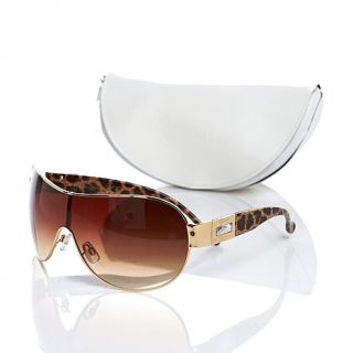 Metal and Plastic Wraparound Sunglasses