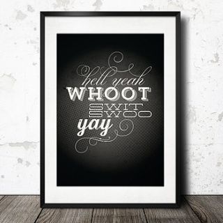 contemporary typographic print by prettywild design