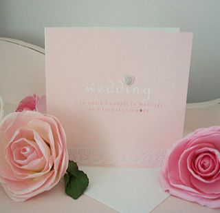 handmade pretty pink lace wedding day card by laura sherratt designs
