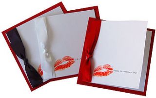 kiss lipstick love card by made with love designs ltd