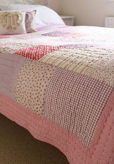 vintage patchwork quilt by lime tree interiors