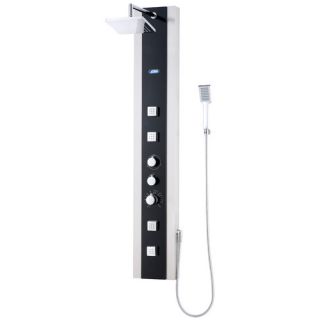 Dual Function and Diveter Shower Panel with Four Body Jets