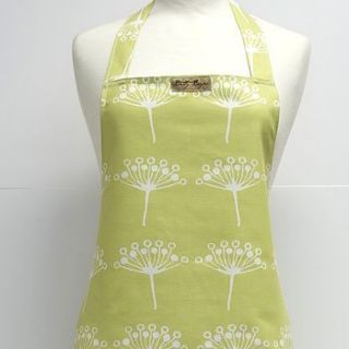 green cow parsley print apron by betty boyns