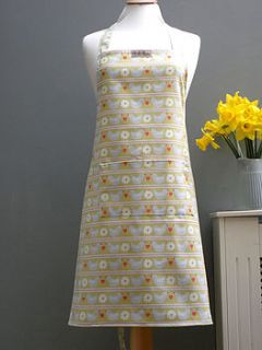 lovebird print apron by betty boyns