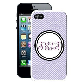 Light Violet Cheveron Monogram iPhone 4/4S Case (White) Cell Phones & Accessories