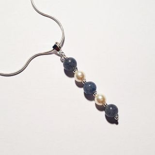 pearl and gemstone necklace/earrings by artruly