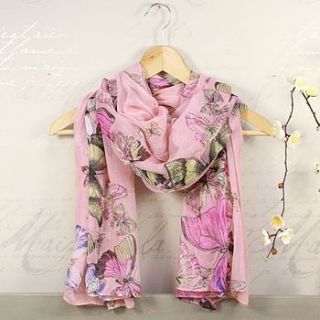 pink butterfly scarf by lisa angel