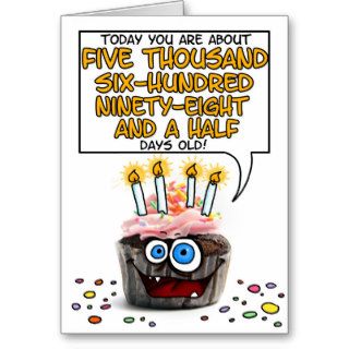 Happy Birthday Cupcake   15 years old Greeting Cards