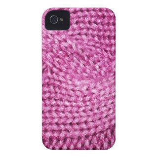 Girly hipster pink Knitting wool texture pattern iPhone 4 Cases
