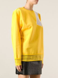 Christopher Kane Contrast Striped Sweatshirt